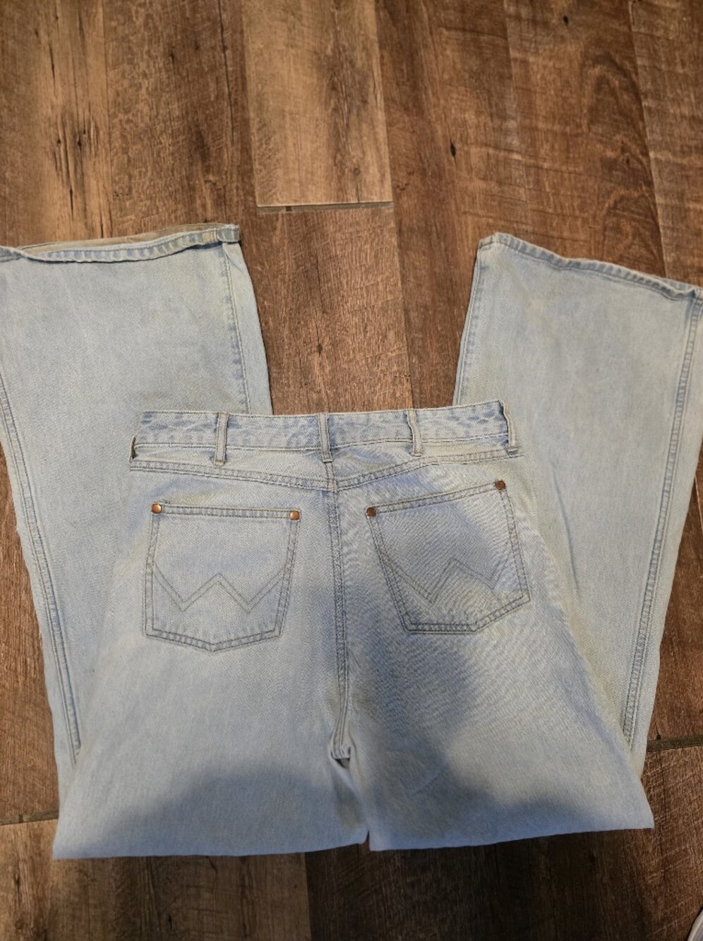 Light Wash Wide Leg High Rise Jeans